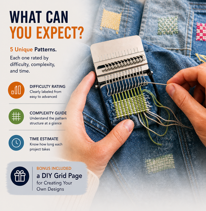 Redesign Your Clothes Kit — 5 Creative Patch Patterns (PDF Download)